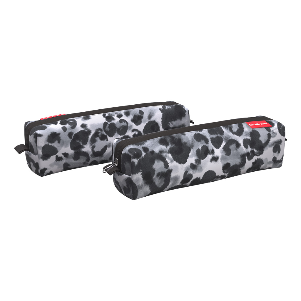 Пенал квадро mini ErichKrause® 210x50x50мм Grey Leopard