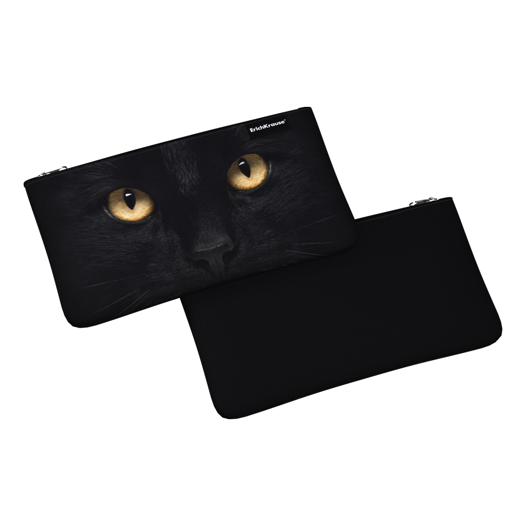 Пенал конверт ErichKrause Light 220×120мм Black Cat