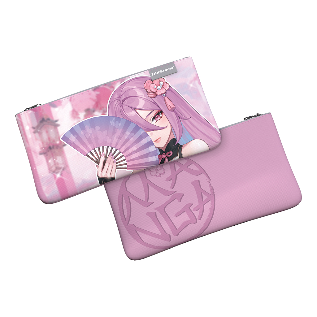 Пенал конверт ErichKrause Light 220×120мм Manga (Rose)